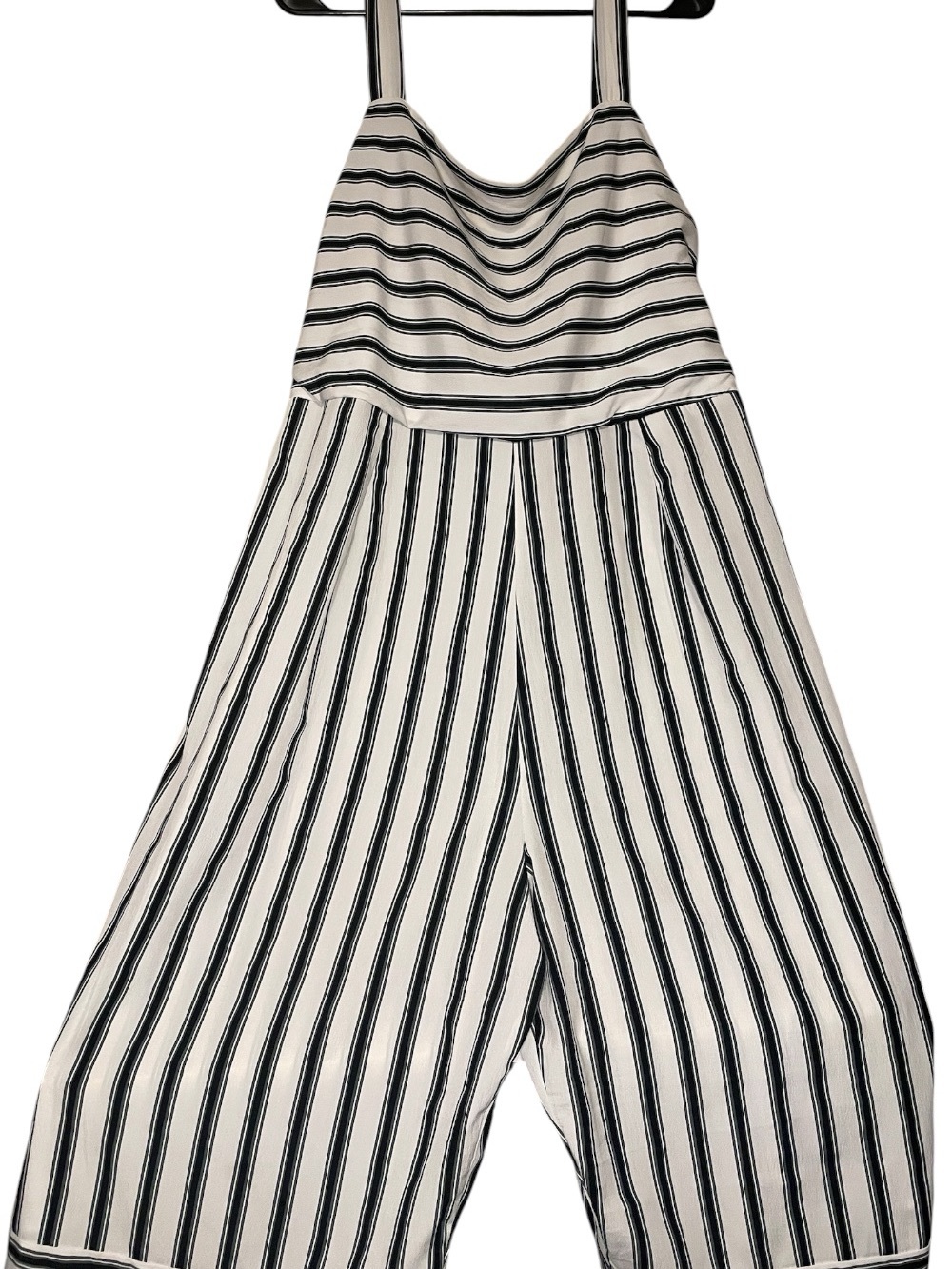 Truth NYC Black & White Striped Wide-Leg Jumpsuit